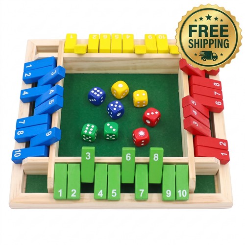 Wooden dice board - wooden, shut