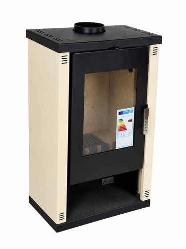 Wood burning stove - stove, ivory