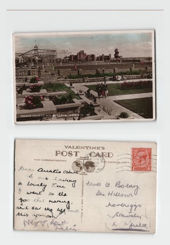 Postcard tennis courts and - tennis,