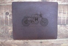 Manx Norton Image on leather mouse mat 