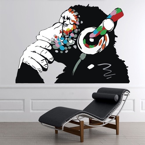 Thinking monkey headphones - monkey,