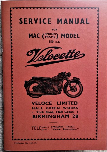 Velocette mac service manual - mac,