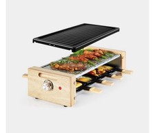 Raclette Grill Electric – Raclette Machine for 8 with 2 Non-Stick Plates – 1200W
