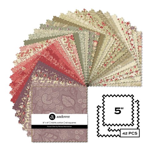 Andover charm pack - pack, forest
