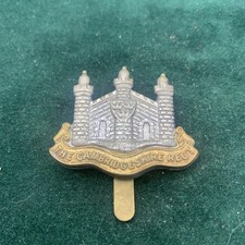 Cambridgeshire Regiment Original British Army Cap Badge