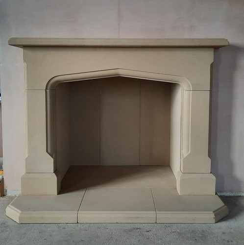 Tudor stone fireplace - tudor,