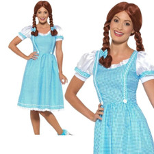 Ladies Dorothy Costume Adults Oz Fairytale Fancy Dress Womens Kansas Book 8-22