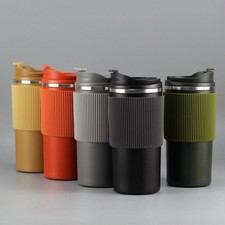 Travel Insulated Coffee Mugs Thermal Flask Vacuum Thermos Stainless Steel Cup UK