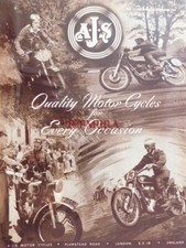 A.J.S. Motorcycles 'For Every Occasion' ADVERT #3 : Vintage 1952 Print