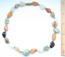 Vintage Old Necklace With Natural Quartz Stones