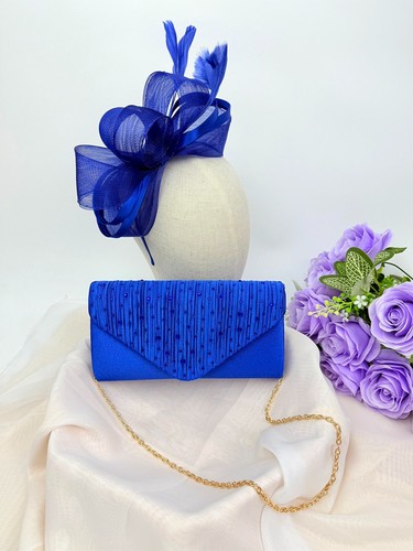 Royal blue fascinator - royal,