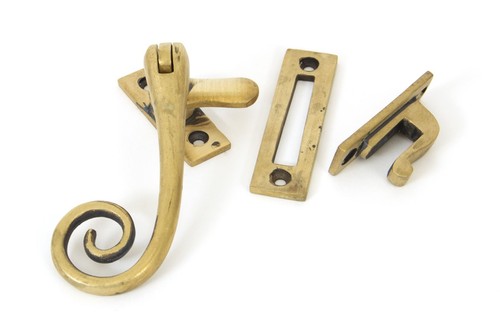 Antique brass monkey tail - brass,