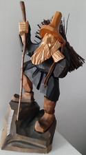 SALE German Bavarian Hand Carved Wood Figure Statue 9.5 inch height x 4.5 inch w