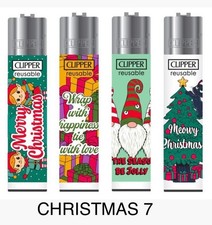 4 x Clipper Lighters CHRISTMAS