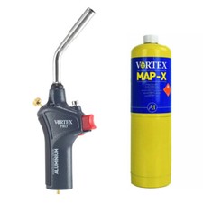 Vortex Pro Solder Brazing Blow Lamp Torch  & Mapp Map Gas Cylinder Torch Burner