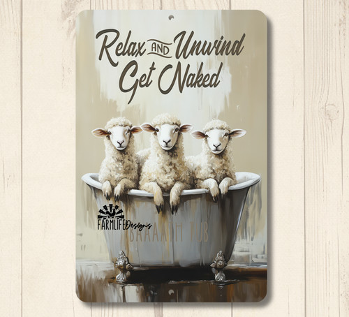 Sheep bathroom sign bath get - sheep,
