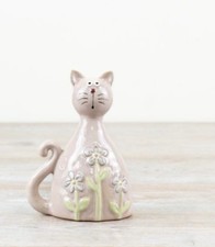 CAT DAISIES CERAMIC ORNAMENT