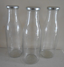 Glass 1 Litre Bottles x 3 Milk