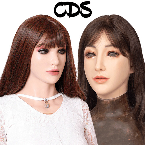 Realistic silicone female mask - silicone,