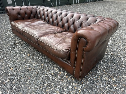 Vintage brown chesterfield - chesterfield, 3