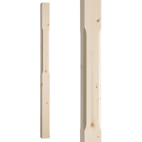 Staircase newel post chamfered - staircase,