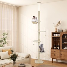 Floor to Ceiling Cat Tree Scratching Post Climbing Indoor Activity Tree Large