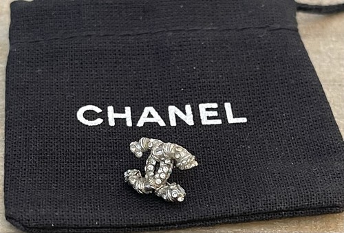 Chanel silver tone earring - chanel,