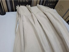 John Lewis MTM W83 x D250cm Cotton Twill Pinch Pleat Single  Curtain 