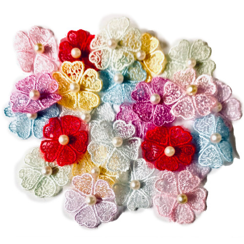 16x multicolour 30mm flower - 16x,