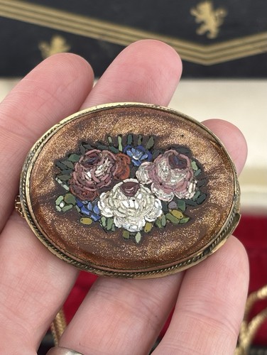 Antique micro mosaic floral - micro,