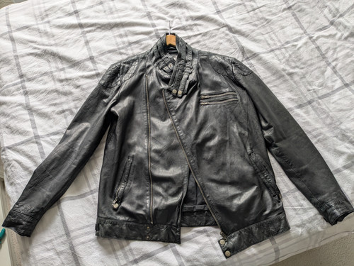 Diesel leather jacket - jacket, xl