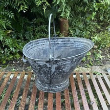 Vintage Large Oval Galvanised