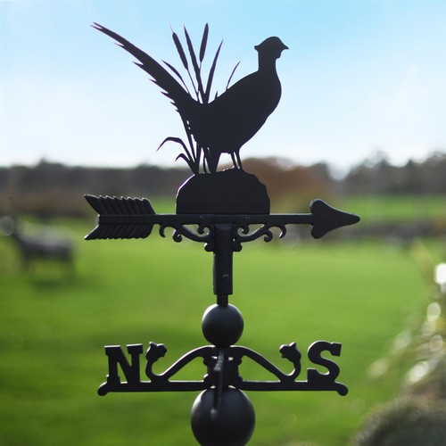 Cast iron phesant weathervane - cast,