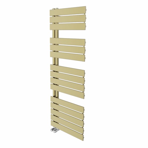 Brushed brass heated towel - brass,