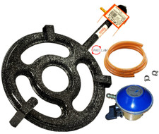 30cm Premium Paella 2 Ring Gas Burner (40-55cm Pan) + 1.5kg/h Butane Reg & Hose