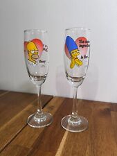 THE SIMPSONS HOMER & MARGE CHAMPAGNE GLASSES VINTAGE 2002