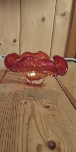 Murano red amber - &, art