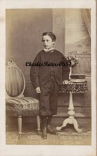 BATH SOMERSET CDV NAMED BOY "WILLIE SAINSBURY" see desc VICTORIAN FASHION PHOTO