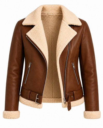 Women brown leather - brown,
