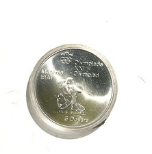 Mint 1976 Canadian Silver 5 Dollar Olympic Coin -Paddling [canoe / kayak] Indian