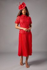 Coast Red Midi Dress Womens