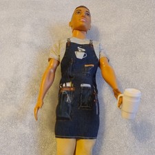 Barbie Ken Doll Barista you can be anything Ken   Male Doll Mattel 2016 vgc 