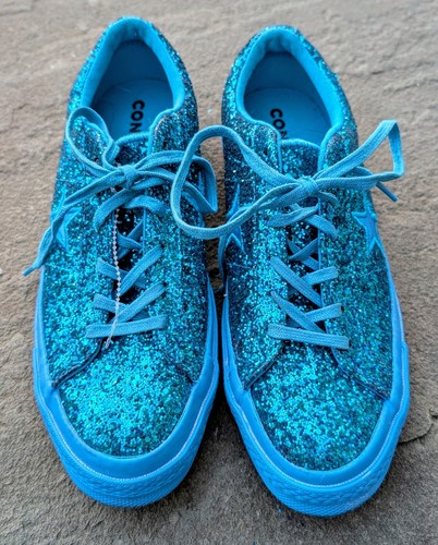 Blue glitter converse hero - glitter,