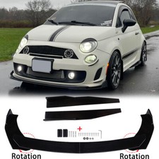 For Fiat Abarth 500 Punto Tipo Front Bumper Lip Splitter Spoiler + Side Skirts