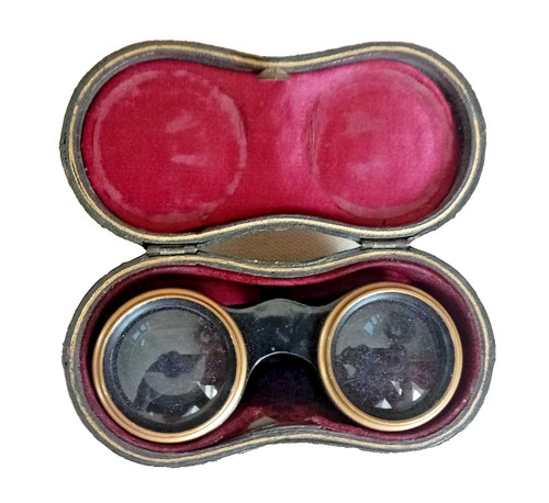 Antique black opera - black, glasses