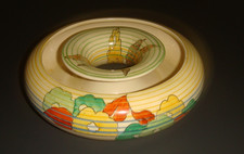 CLARICE CLIFF BIZARRE ORIGINAL CERAMIC HAND PAINTED CAPRI DESIGN POSY POSIE VASE