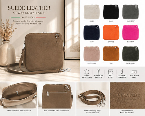 Italian vera pelle - italian, suede