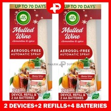 Air Wick Aerosol-Free Automatic Air Freshener Spray Mulled Wine 228 ml Pack of 2