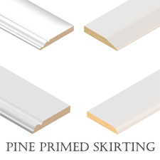 Skirting Board  White Primed Pine (not MDF)  Bullnose Chamfered Ogee Torus