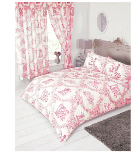 Toile jouy red - red, duvet